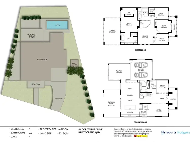 Floorplan of Homely house listing, 86 Cordyline Drive, Reedy Creek QLD 4227