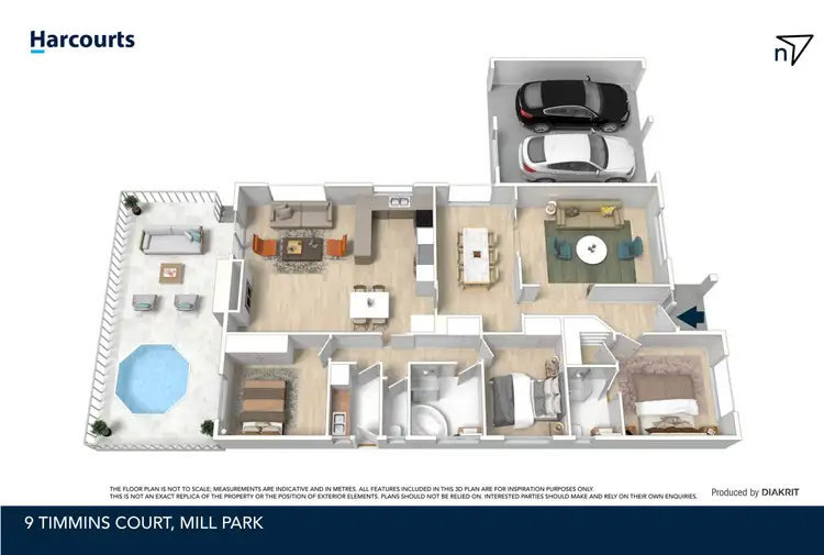 Floorplan of Homely house listing, 9 Timmins Court, Mill Park VIC 3082