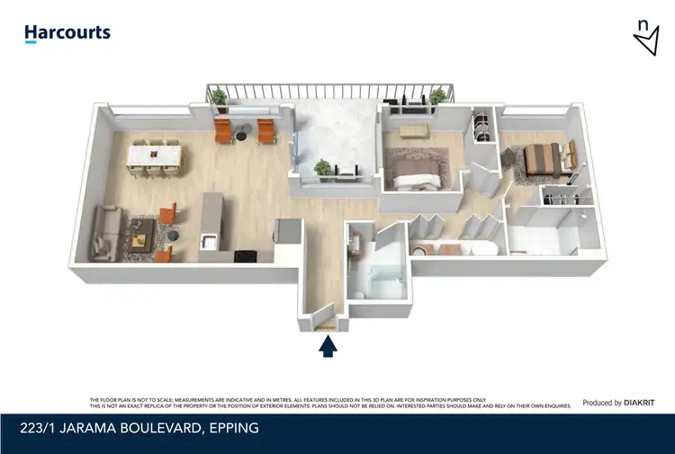 Floorplan of Homely apartment listing, 223/1 Jarama Boulevard, Epping VIC 3076
