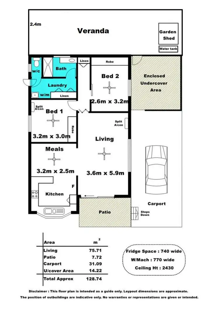 Floorplan of Homely retirement listing, 120 The Boulevard, Hillier SA 5116