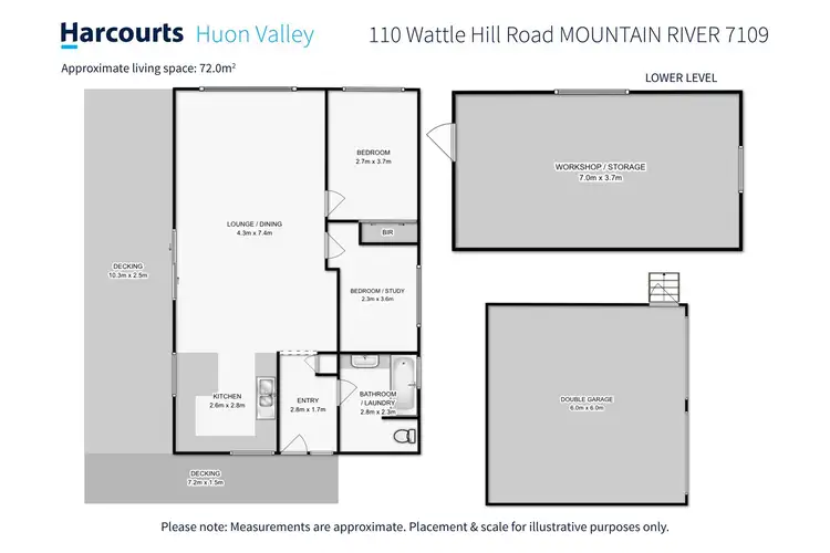 Floorplan of Homely house listing, 110 Wattle Hill Road, Mountain River TAS 7109