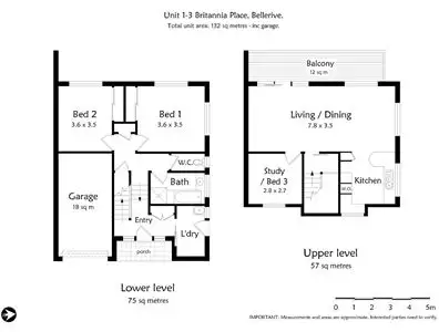 Floorplan of Homely unit listing, 1/3 Britannia Place, Bellerive TAS