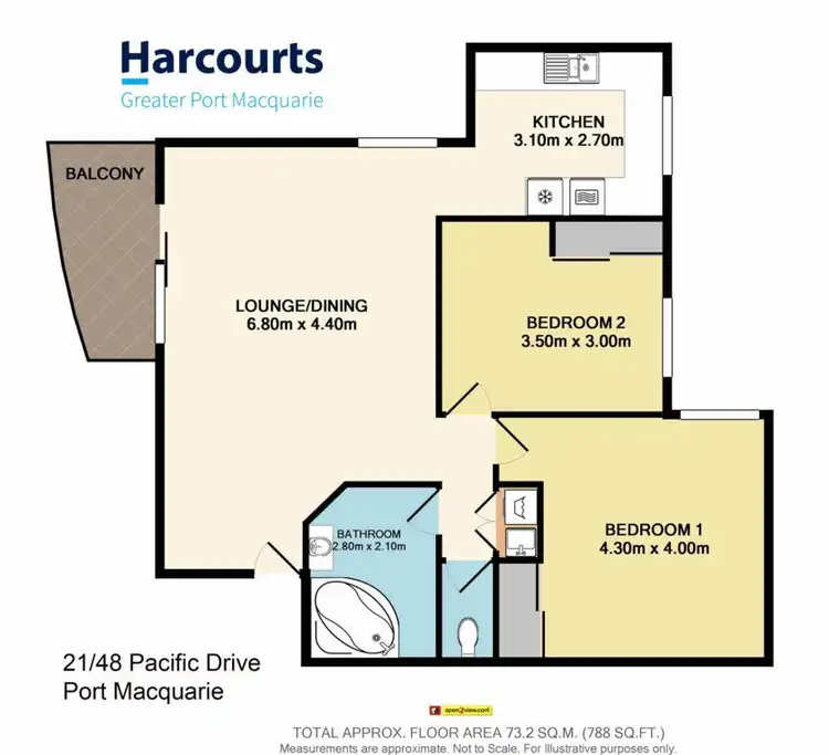Floorplan of Homely unit listing, 21/48 Pacific Drive, Port Macquarie NSW 2444