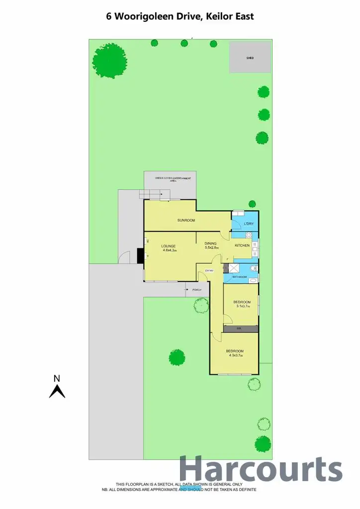 Floorplan of Homely house listing, 6 Woorigoleen Drive, Keilor East VIC 3033