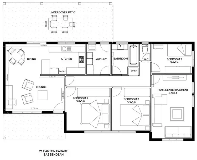 Floorplan of Homely house listing, 21 Barton Pde, Bassendean WA 6054