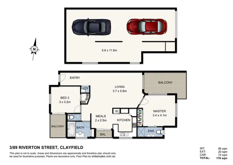 Floorplan of Homely unit listing, 3/89 Riverton Street, Clayfield QLD 4011