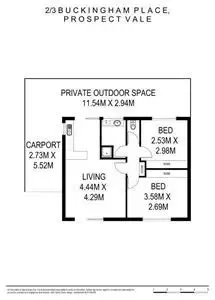 Floorplan of Homely unit listing, 2/3 Buckingham Place, Prospect Vale TAS 7250