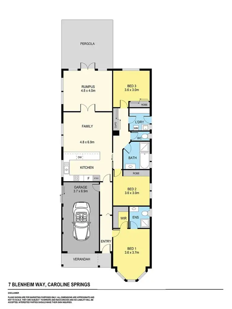 Floorplan of Homely house listing, 7 Blenheim Way, Caroline Springs VIC 3023