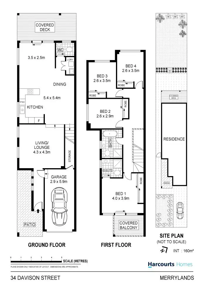 Floorplan of Homely semi-detached listing, 34A Davison Street, Merrylands NSW 2160