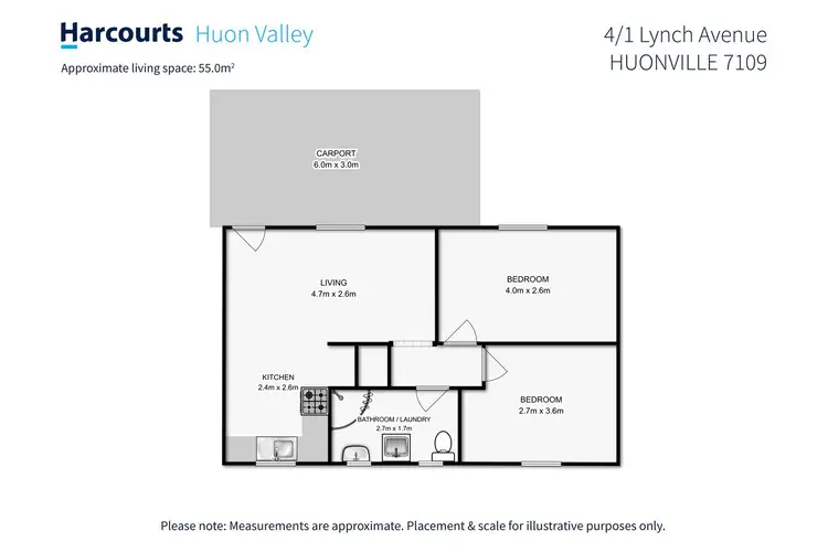 Floorplan of Homely unit listing, 4/1 Lynch Avenue, Huonville TAS 7109
