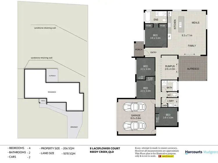 Floorplan of Homely house listing, 8 Laceflower Court, Reedy Creek QLD 4227
