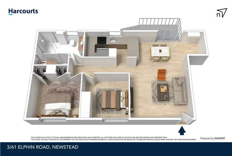 Floorplan of Homely unit listing, 3/61 Elphin Road, Newstead TAS 7250