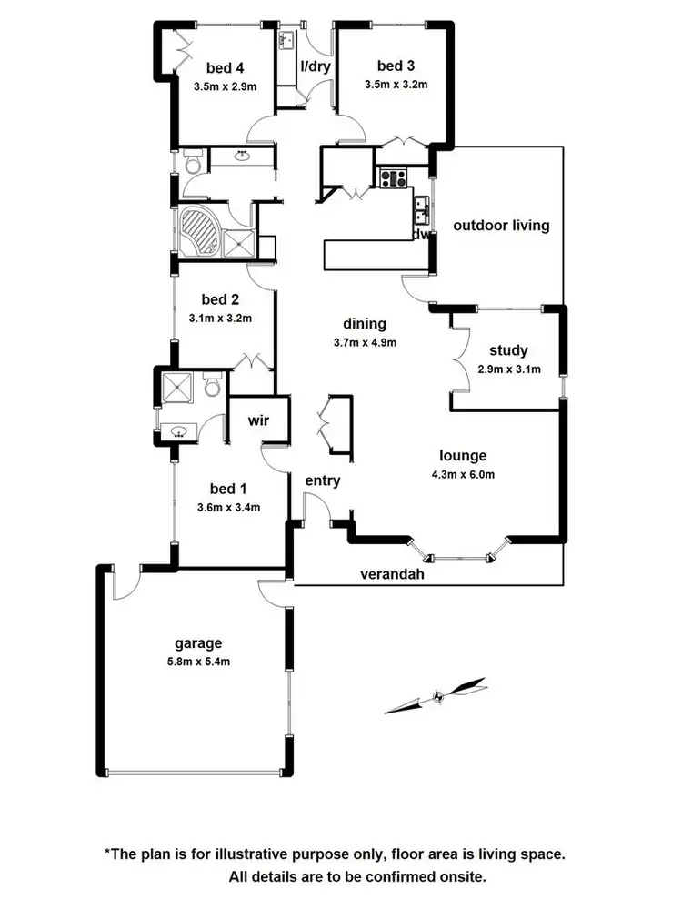 Floorplan of Homely house listing, 16 Escott Grove, Berwick VIC 3806