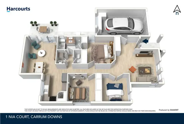 Floorplan of Homely house listing, 1 Nia Court, Carrum Downs VIC 3201