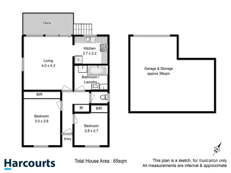 Floorplan of Homely unit listing, 2/17 Lumeah Avenue, Lenah Valley TAS 7008