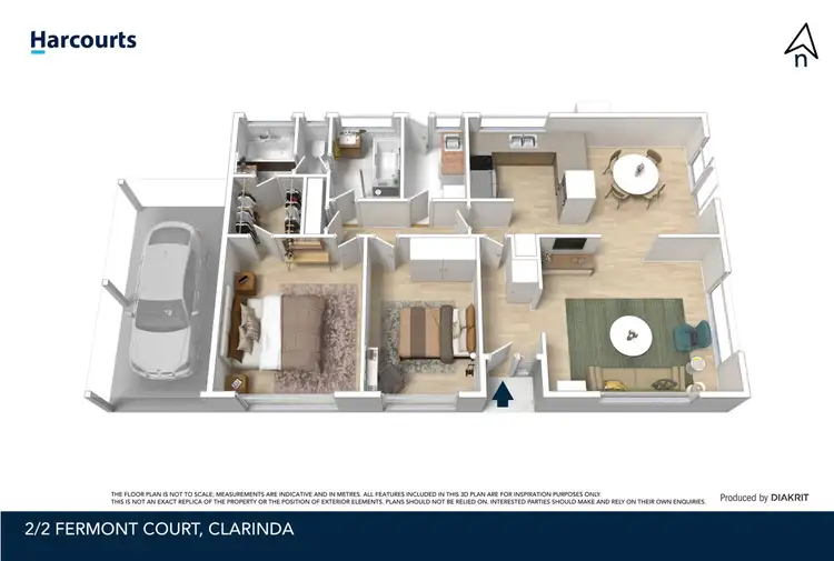 Floorplan of Homely unit listing, 2/2 Fermont Court, Clarinda VIC 3169
