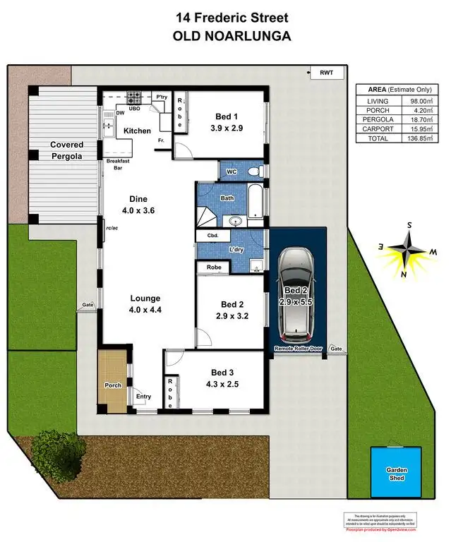 Floorplan of Homely house listing, 14 Frederic Street, Old Noarlunga SA 5168