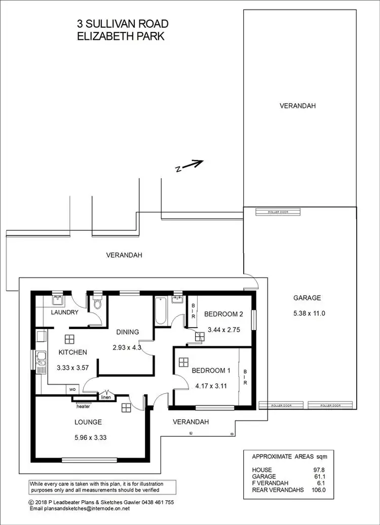 Floorplan of Homely house listing, 3 Sullivan Road, Elizabeth Park SA 5113