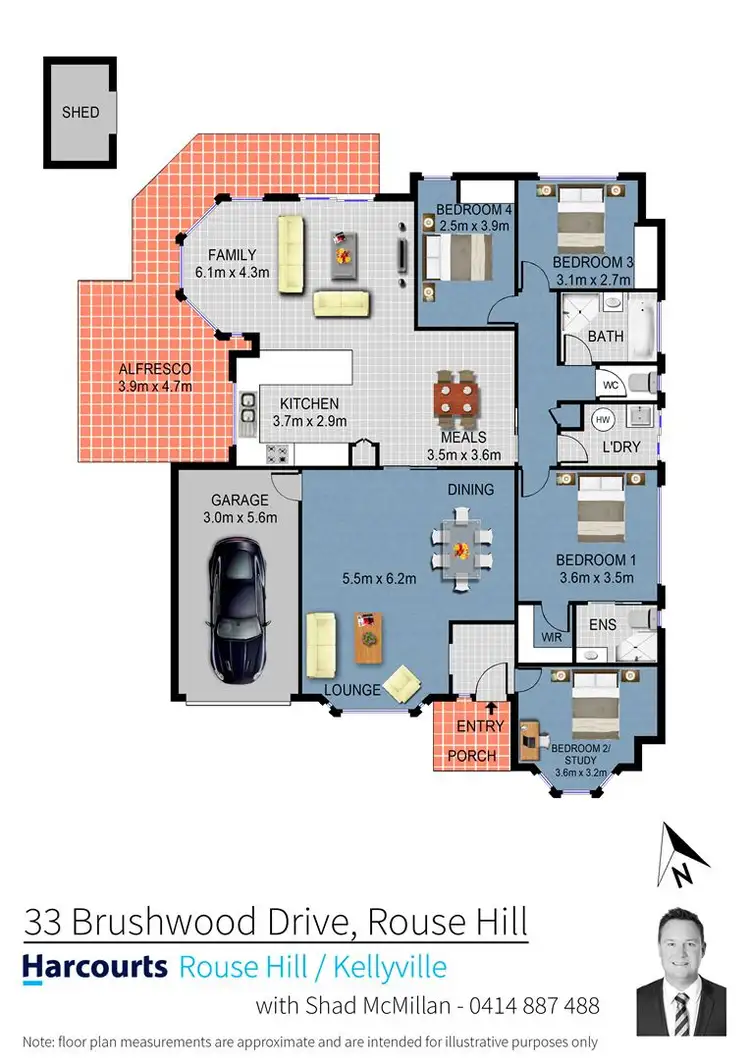 Floorplan of Homely house listing, 33 Brushwood Drive, Rouse Hill NSW 2155