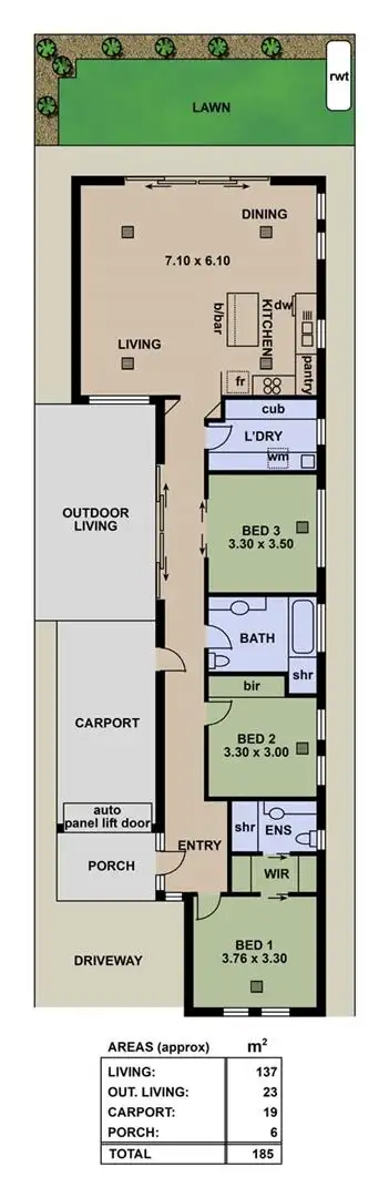Floorplan of Homely house listing, 3 Oval Road, Old Reynella SA 5161