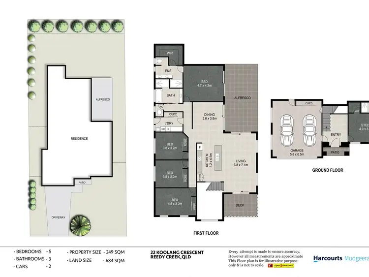 Floorplan of Homely house listing, 22 Koolang Crescent, Reedy Creek QLD 4227