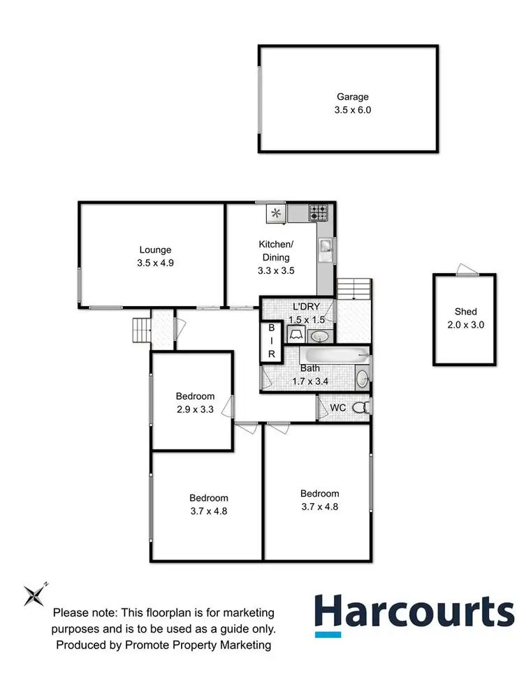Floorplan of Homely house listing, 8 Charlecote, Clarendon Vale TAS 7019