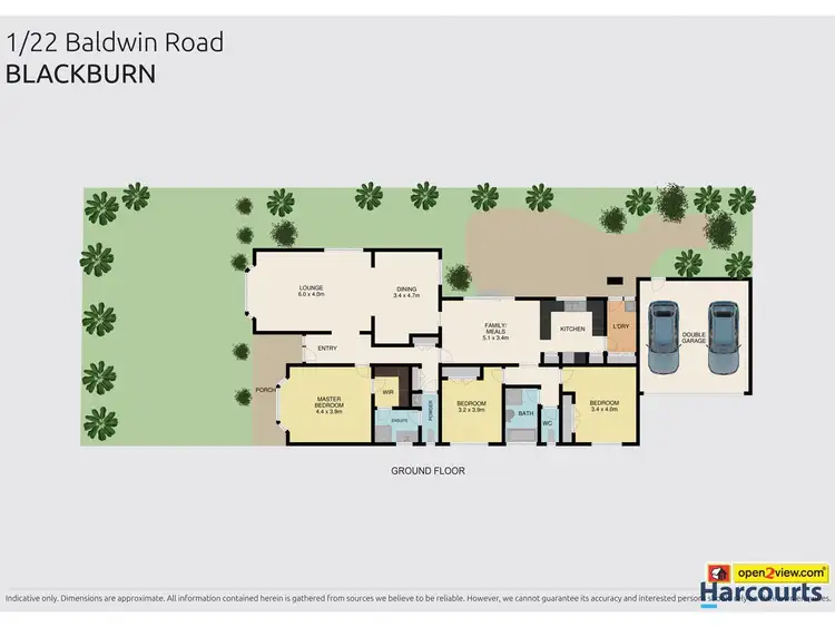 Floorplan of Homely unit listing, 1/22 Baldwin Road, Blackburn VIC 3130