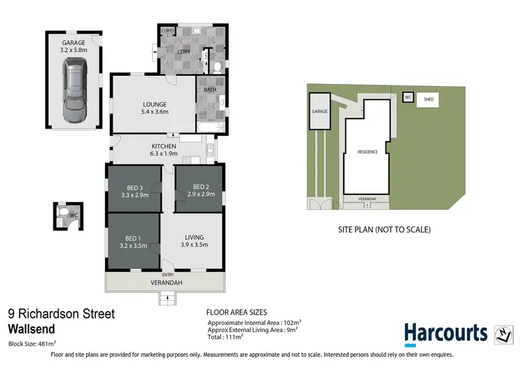 Floorplan of Homely house listing, 9 Richardson Street, Wallsend NSW 2287