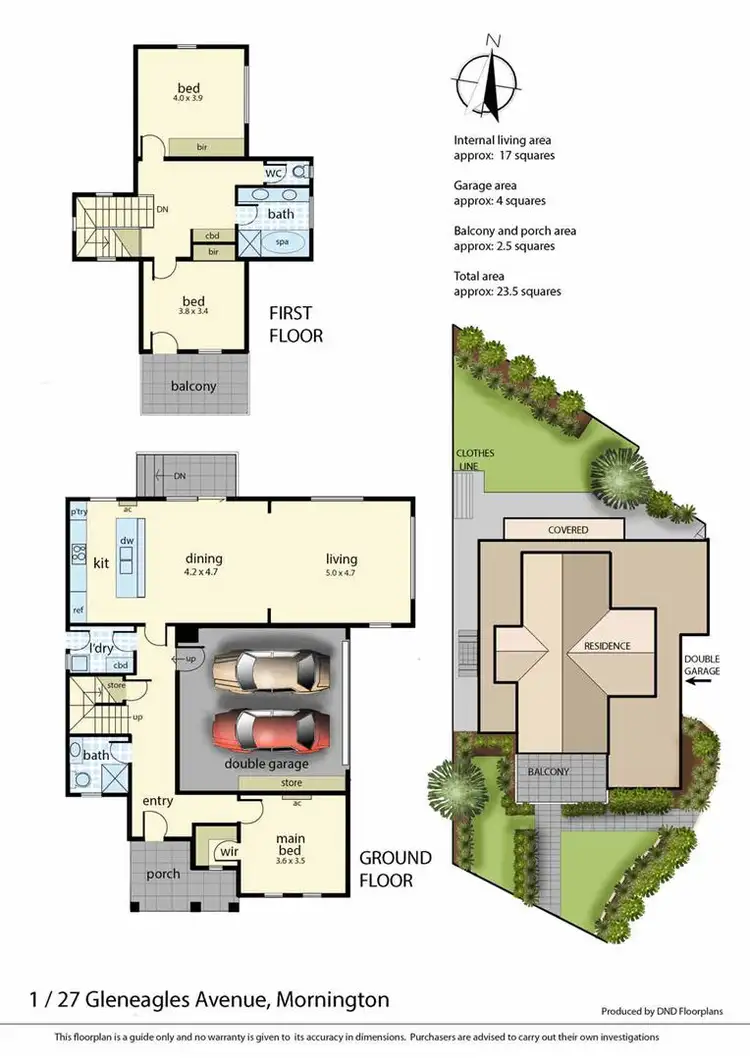 Floorplan of Homely townhouse listing, 1/27 Gleneagles Avenue, Mornington VIC 3931