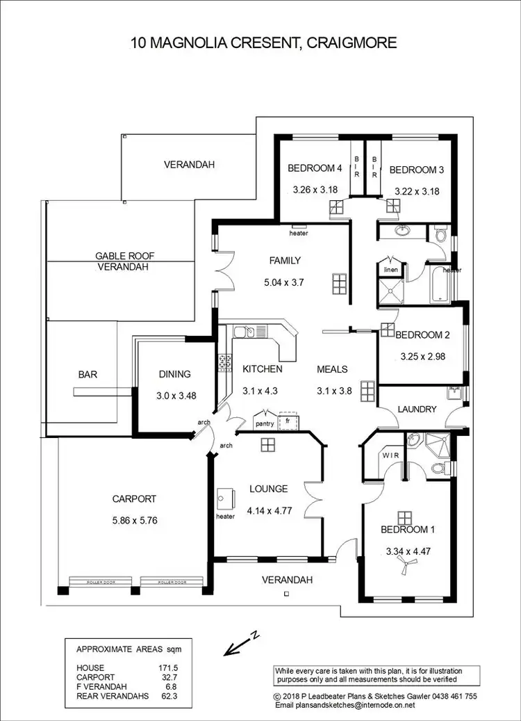 Floorplan of Homely house listing, 10 Magnolia Crescent, Craigmore SA 5114