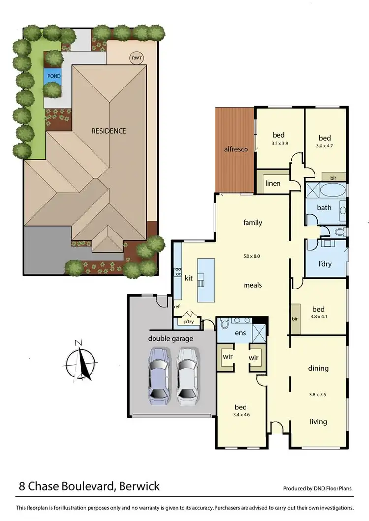 Floorplan of Homely house listing, 8 Chase Boulevard, Berwick VIC 3806