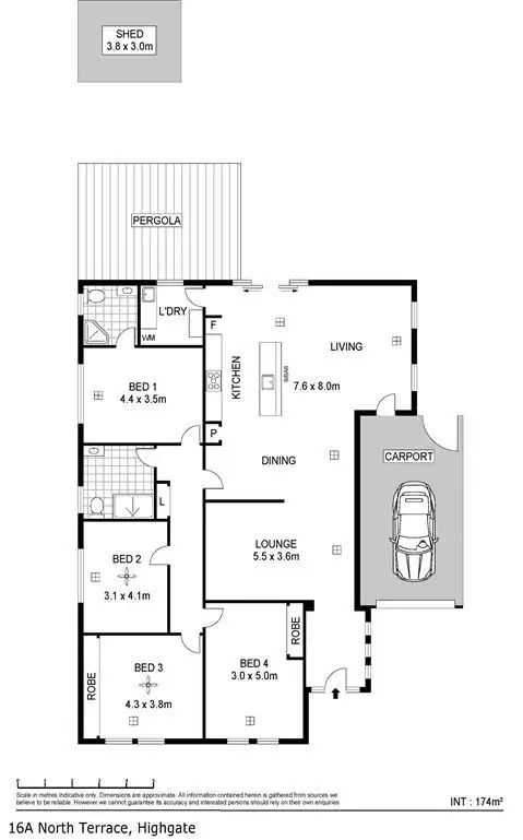 Floorplan of Homely house listing, 16A North Terrace, Highgate SA 5063