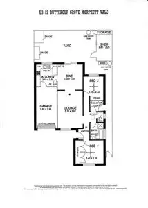Floorplan of Homely unit listing, 3/12 Buttercup Grove, Morphett Vale SA 5162