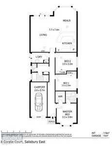 Floorplan of Homely house listing, 8 Coralie Court, Salisbury East SA 5109