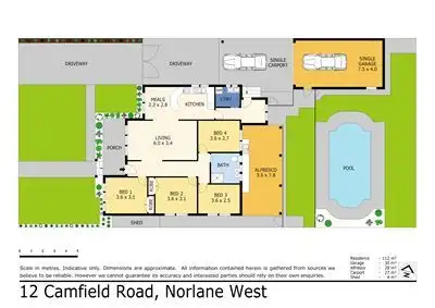 Floorplan of Homely house listing, 12 Camfield Road, Norlane VIC 3214