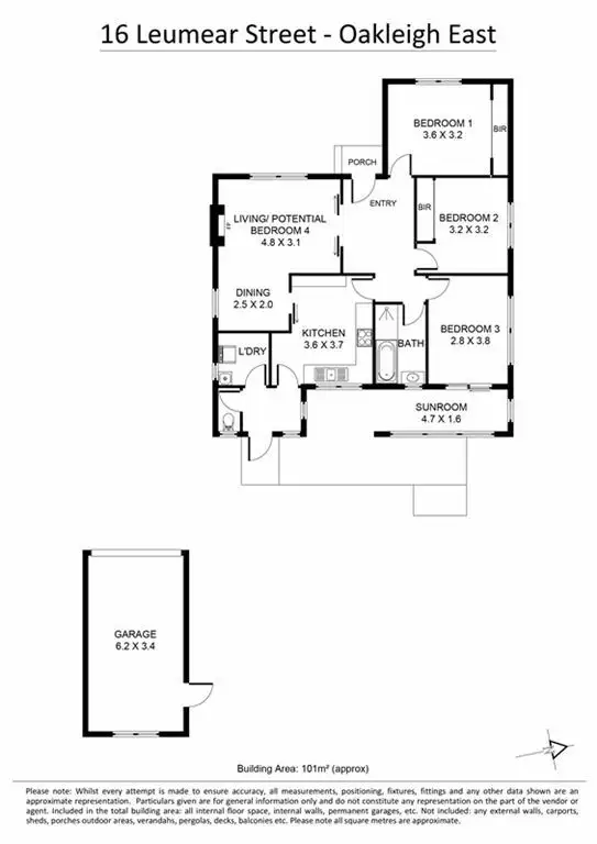Floorplan of Homely house listing, 16 Leumear Street, Oakleigh East VIC 3166
