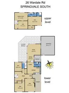 Floorplan of Homely house listing, 26 Wardale Road, Springvale South VIC 3172