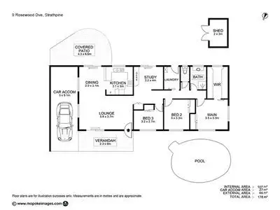 Floorplan of Homely house listing, 9 Rosewood Drive, Strathpine QLD 4500