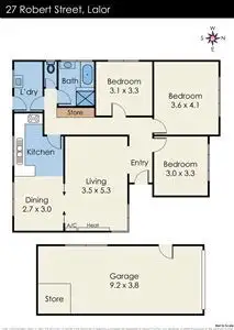 Floorplan of Homely house listing, 27 Robert Street, Lalor VIC 3075