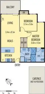 Floorplan of Homely apartment listing, 326/59 Autumn Terrace, Clayton South VIC 3169