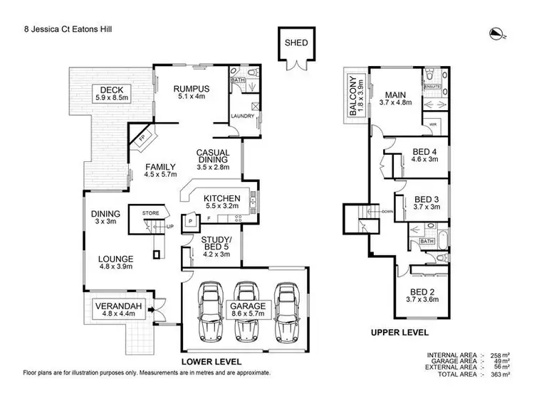 Floorplan of Homely house listing, 8 Jessica Court, Eatons Hill QLD 4037
