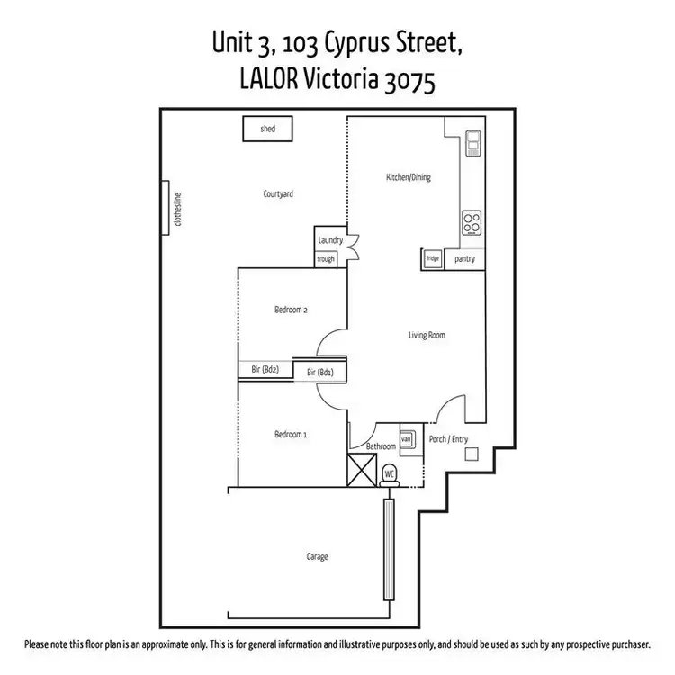 Floorplan of Homely unit listing, 3/103 Cyprus Street, Lalor VIC 3075