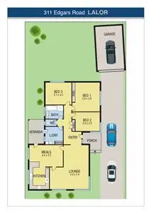 Floorplan of Homely house listing, 311 Edgars Road, Lalor VIC 3075