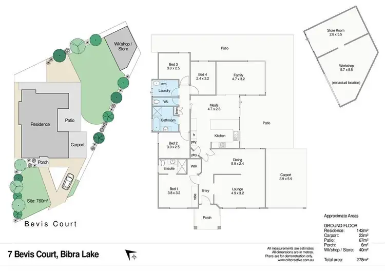 Floorplan of Homely house listing, 7 Bevis Court, Bibra Lake WA 6163