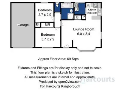 Floorplan of Homely unit listing, 2/17 Lester Crescent, Kingston TAS 7050
