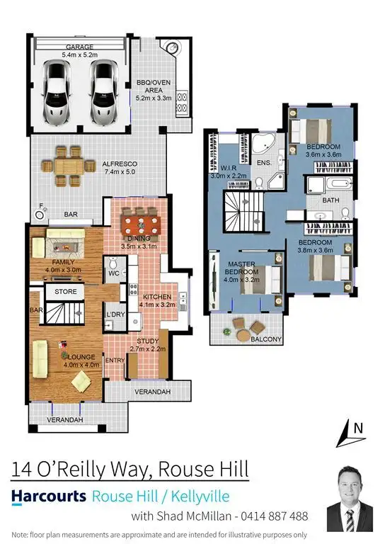 Floorplan of Homely house listing, 14 O'Reilly Way, Rouse Hill NSW 2155