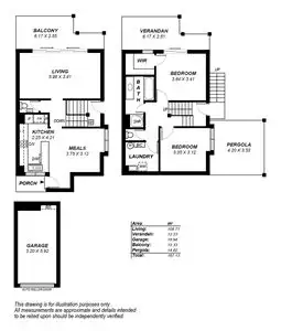 Floorplan of Homely townhouse listing, 2/222 Esplanade, Seacliff SA 5049