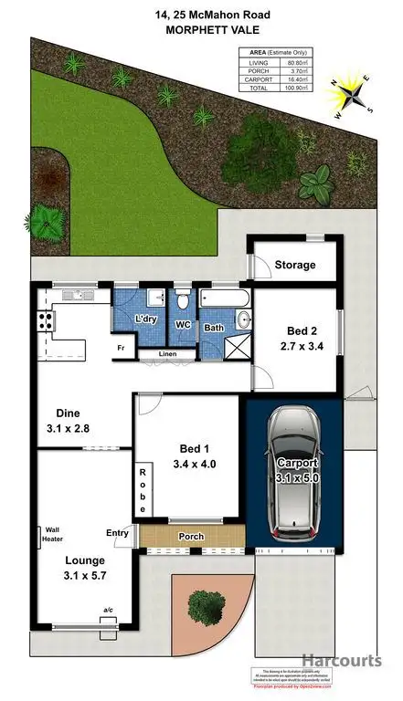Floorplan of Homely unit listing, 14/25 McMahon Road, Morphett Vale SA 5162