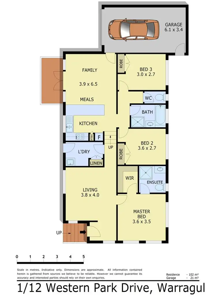 Floorplan of Homely unit listing, 1/12 Western Park Drive, Warragul VIC 3820