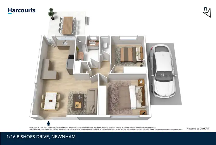 Floorplan of Homely unit listing, 1/16 Bishops Drive, Newnham TAS 7248